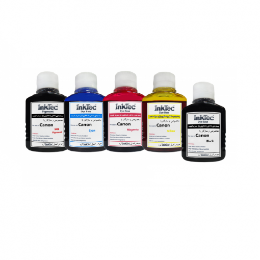 ست جوهر 100ml اینکتک داخلی کانن InkTec 100ml set color Canon