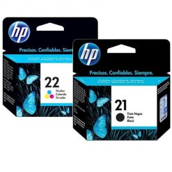 کارتریج جوهرافشان 21-22 اچ پی رنگی و مشکی غیر اورجینال HP 21-22 Ink